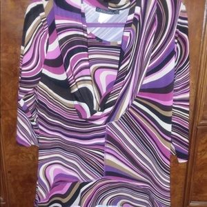 Funky Coco Bianco purple swirl top